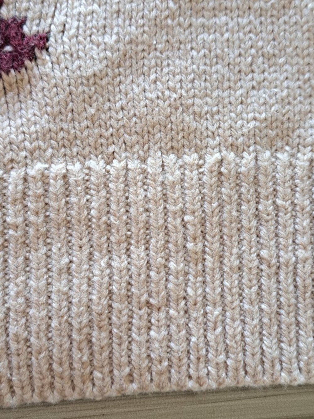 New Wonderly XL Tan Floral Knit Sweater Cottage Coquette Tags Mock Neck Winter - Picture 3 of 14